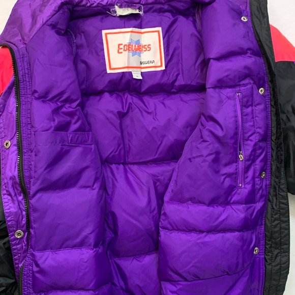 Edelweiss Skiwear Women's Ski Snow Puffer Jacket Down Insulated Size M Black - Picture 6 of 11